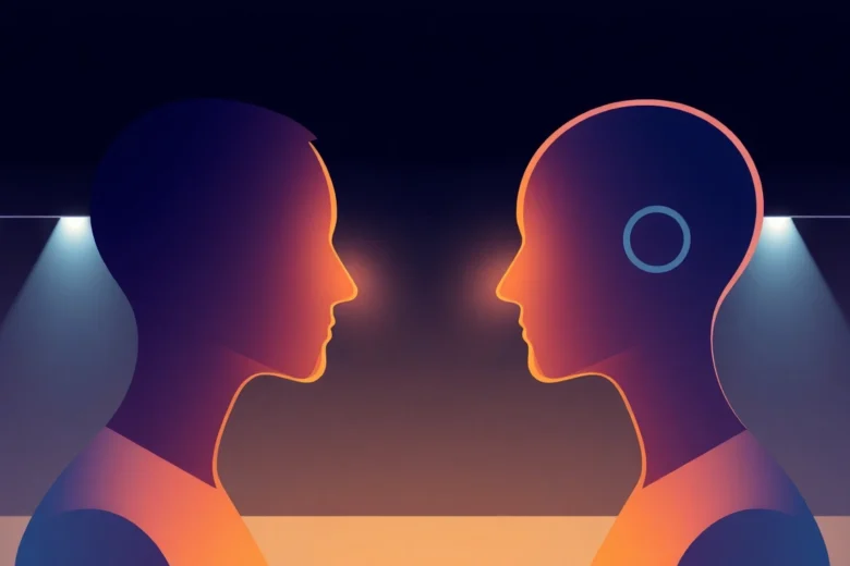Engage in a human or not AI challenge by differentiating between human and robotic responses in a compelling, user-friendly visual.