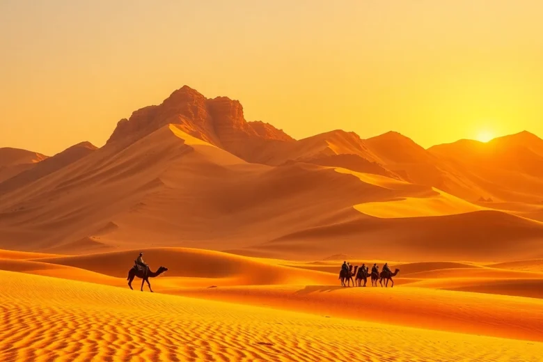 Experience a thrilling desert tour from Marrakech with camel rides across golden Erg Chebbi dunes at sunset.