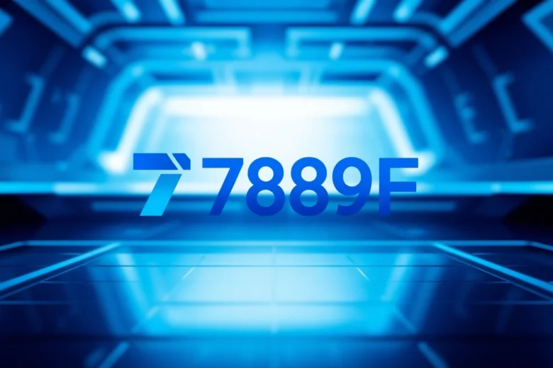 789F branding on a high-tech digital platform, showcasing innovation and modern design for user engagement and brand recognition.