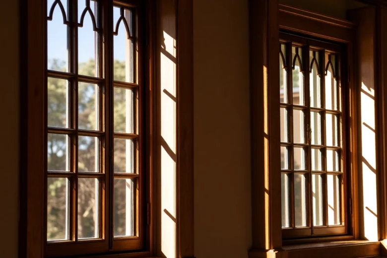 Victorian sash windows enhance heritage homes with their ornate wooden frames and classic design.