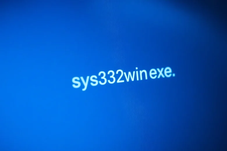 Screenshot showcasing sys32win.com malware analysis with alert icons highlighting cybersecurity threats involving sys32win.exe on Windows systems.