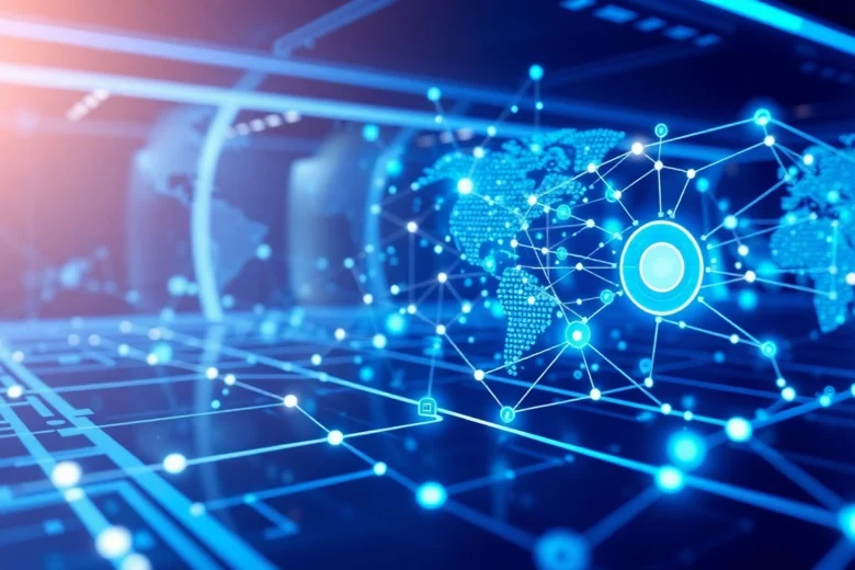 Atlas of KJC’s digital ecosystem connecting global entertainment platforms, symbolizing innovation and community engagement in the tech-driven entertainment sphere.