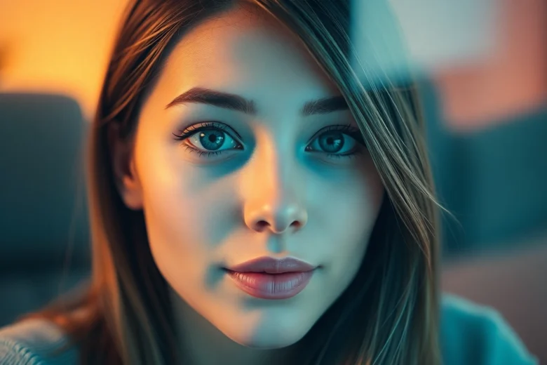 AI girlfriend engaging in realistic conversation on a sleek digital screen, highlighting advanced emotional interaction and unfiltered NSFW chat features for 2025.