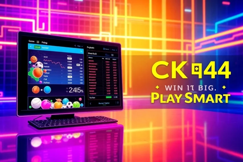 Digital illustration of an online sportsbook and casino platform with live betting visuals and sports icons.