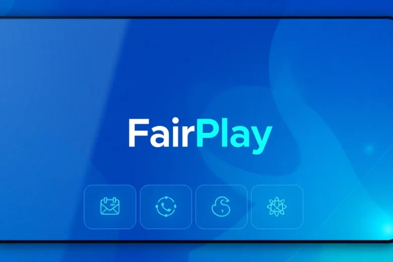 FairPlay platform interface symbolizing trust and fairness in digital services, with sleek design and professional colors.