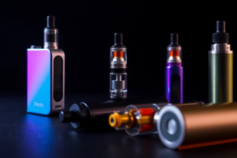 Premium Vape device with colorful cartridges showcasing sleek design and rich flavors for adult use