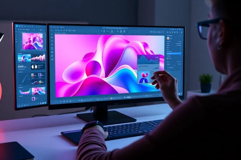 Professional designer using Nano Banana AI for precise image editing with photorealistic