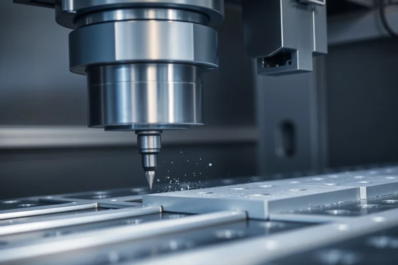Professional team performing frezowanie CNC on aluminum parts with high precision and modern