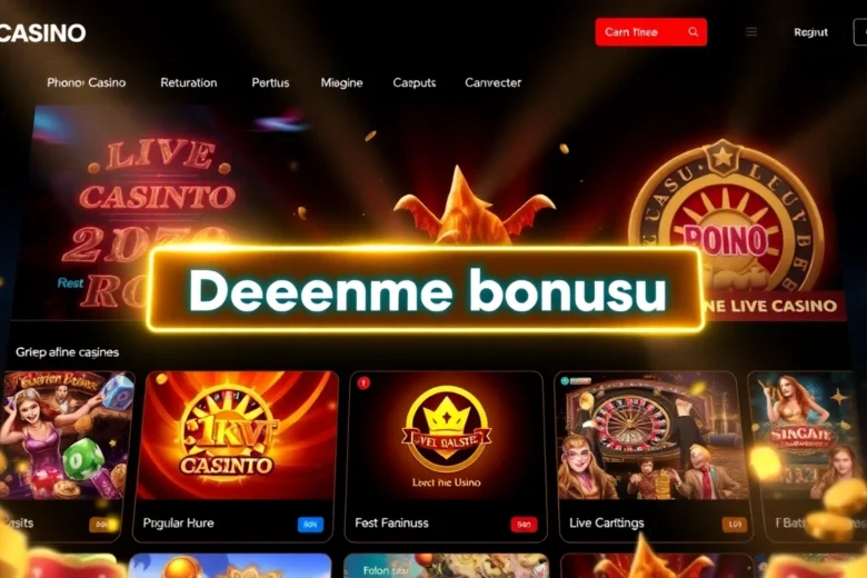 Engaging casino scene illustrating deneme bonusu benefits with lively live dealer cards and