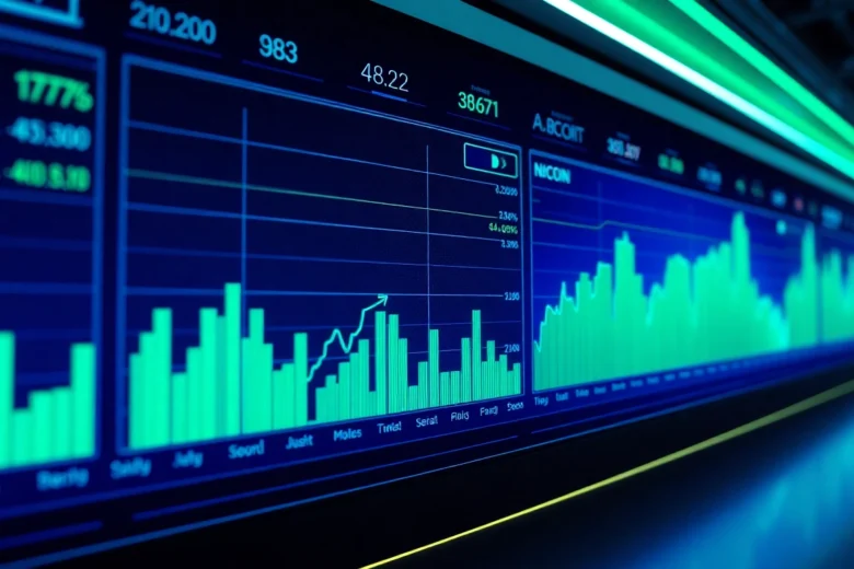 Visually engaging aicoin dashboard with real-time market data and analytics for investors