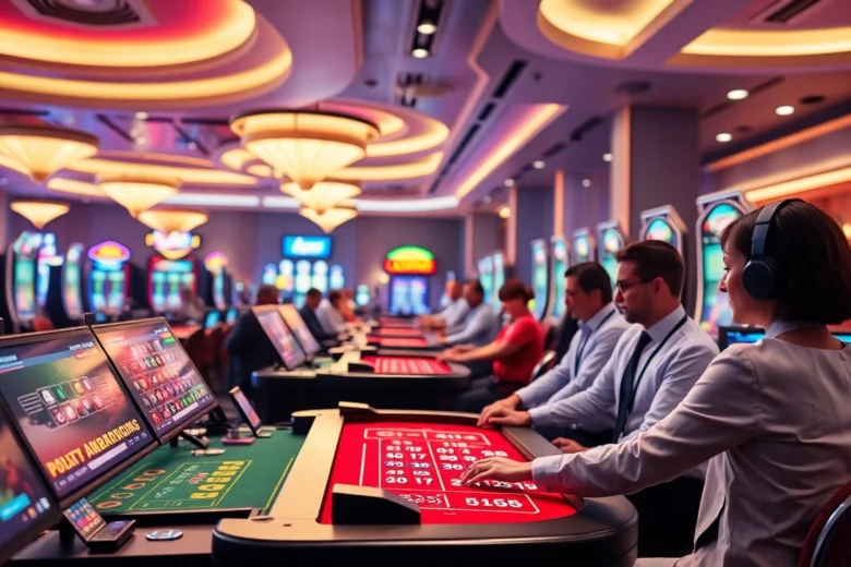 Professional players analyzing Casino siteleri with live dealer games and modern interfaces for